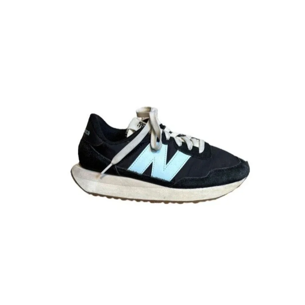 New Balance 237 Womens Size 6.5  Shoes Black Beach Blue Suede Sneakers *Read*